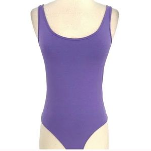 BP Scoop Neck Sleeveless Bodysuit Purple